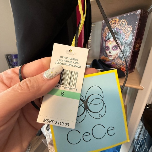 CeCe Black Sleeveless dress NWT size 8 - Picture 3 of 4